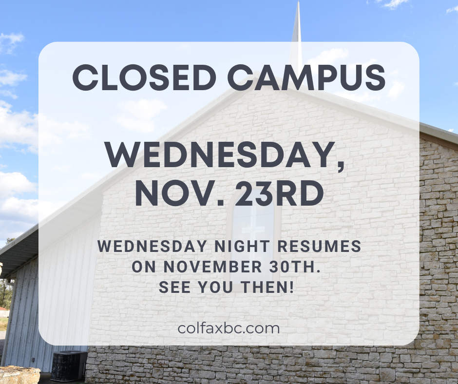 Closed Campus Nov 23rd